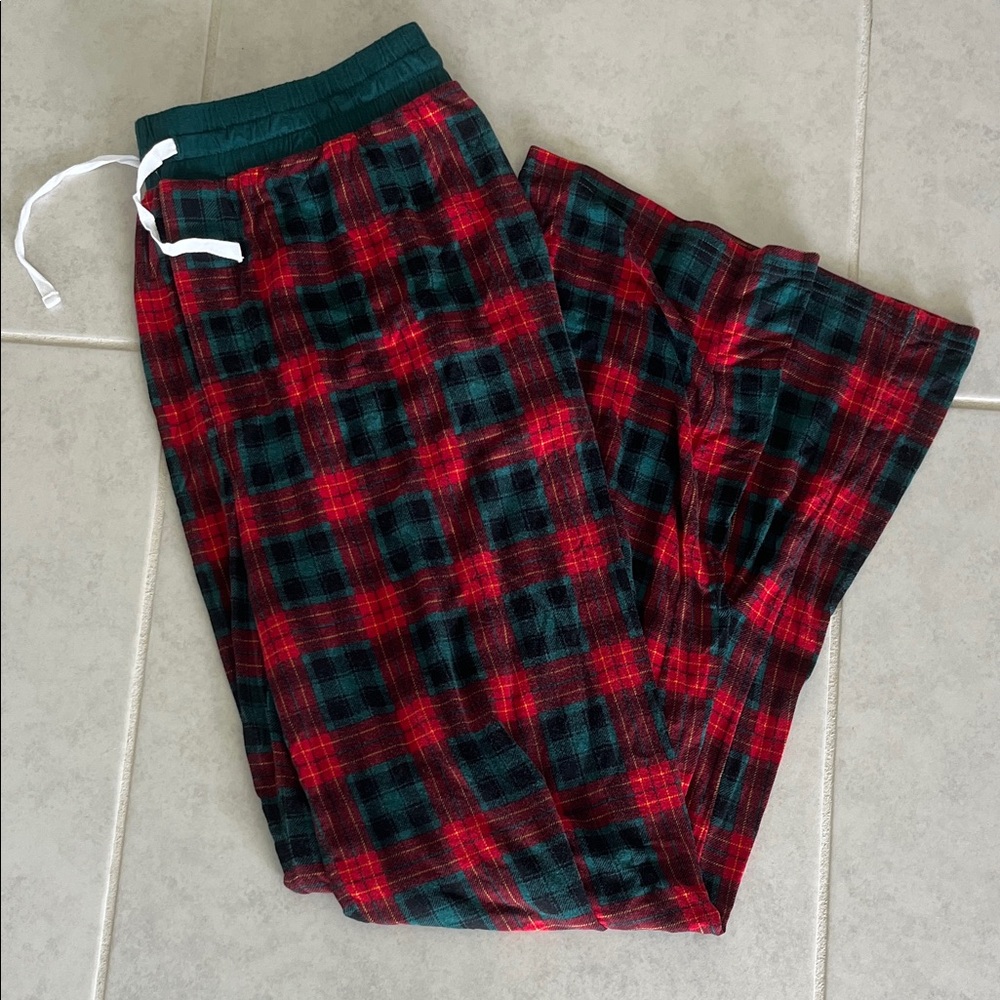 Little Sleepies Red and Black Plaid Joggers